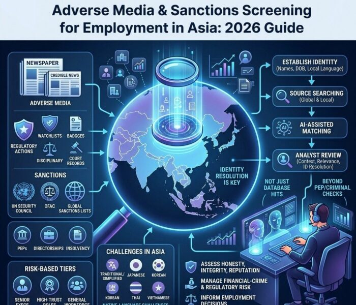 Adverse Media & Sanctions Screening for Employment in Asia 2026 Guide