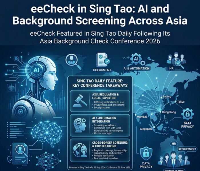 eeCheck in Sing Tao AI and Background Screening Across Asia